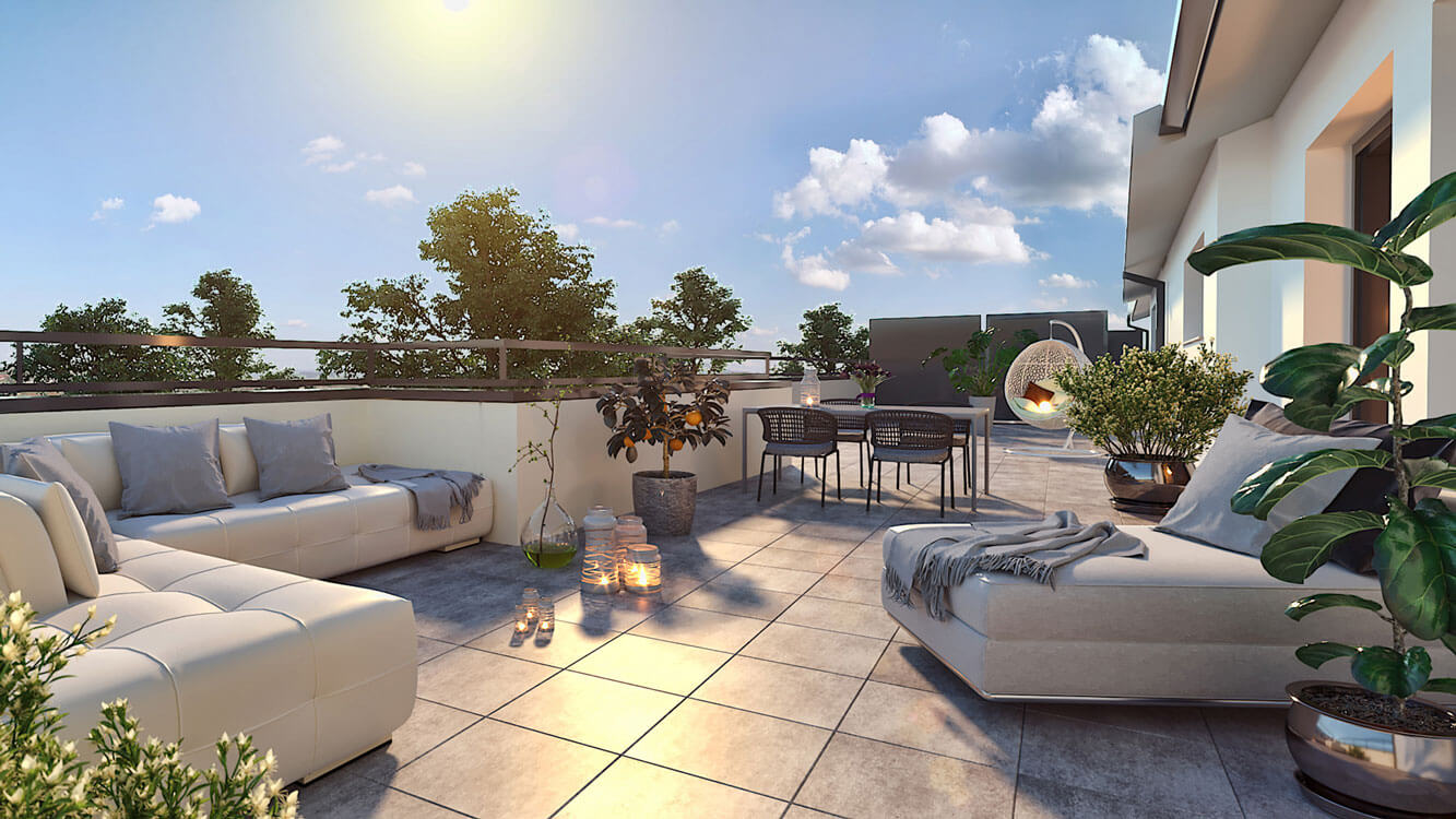 Résidence L'écrin Gradignan avec grandes terrasses